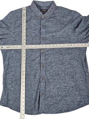 Wallin Bros Button Up Long Sleeve Shirt Size XL Blue Cotton